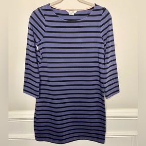 Boden 100% Cotton striped 3/4 sleeve dress size 2